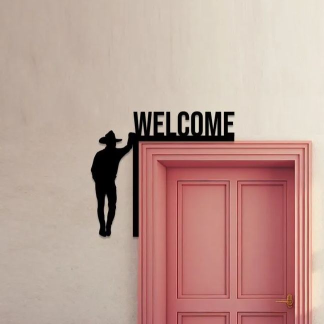🎄2024 New Year gift--Cowboy welcome door corner