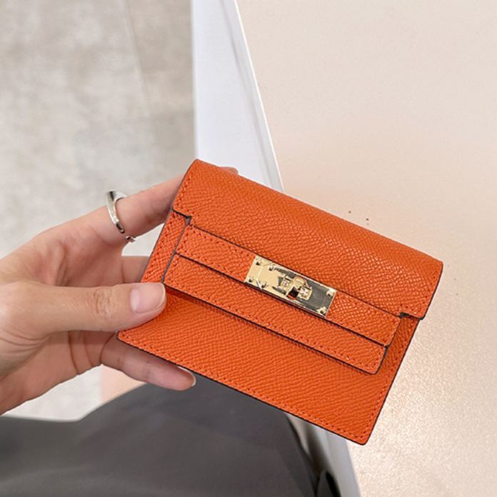 Genuine leather small card holder
