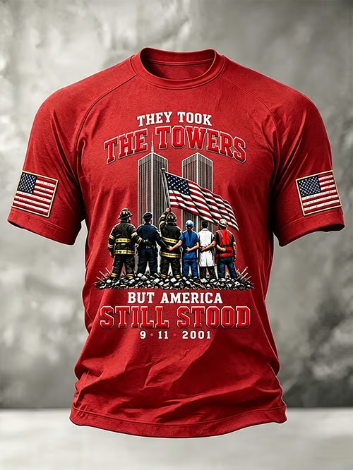 Men's 9.11 Never Forget Printing T-Shirts