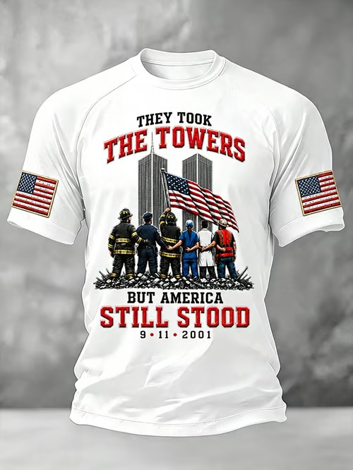 Men's 9.11 Never Forget Printing T-Shirts