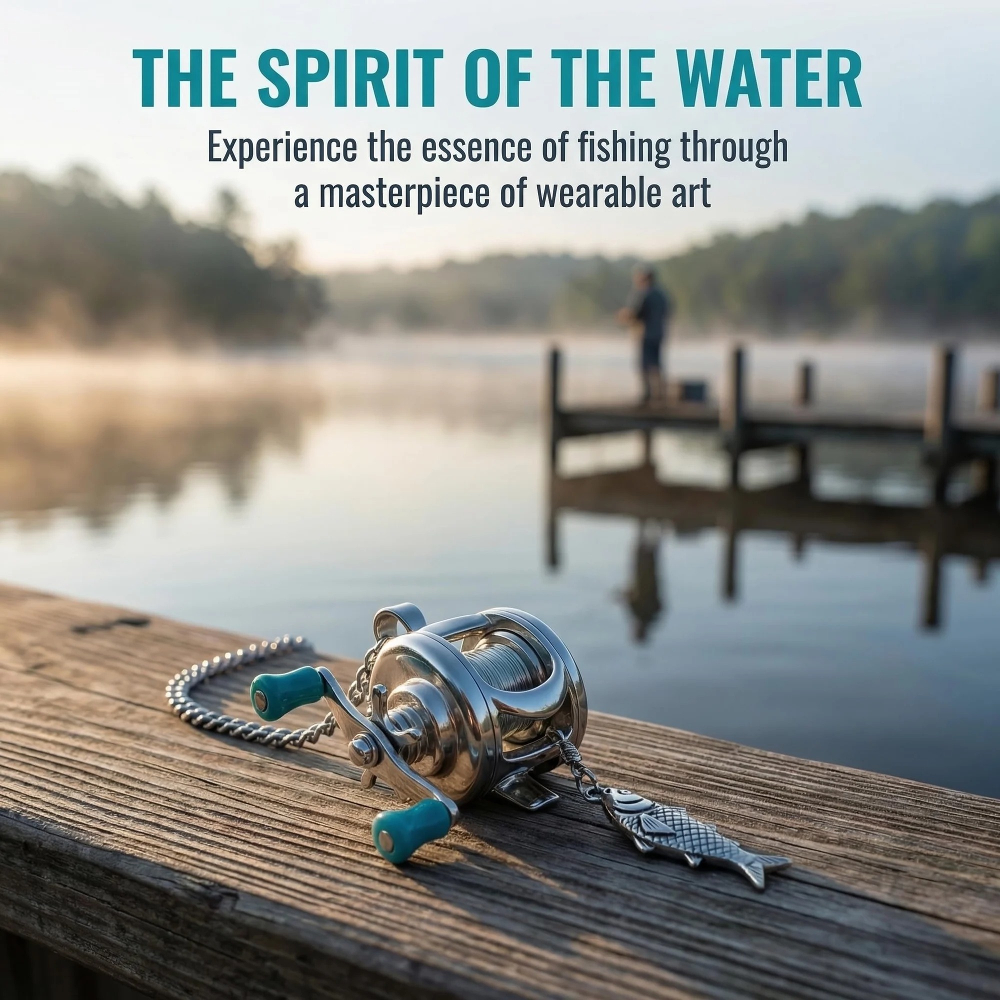 🌲2026 Special Gift 🎁Rotating Mini Fishing Reel Necklace & Ring