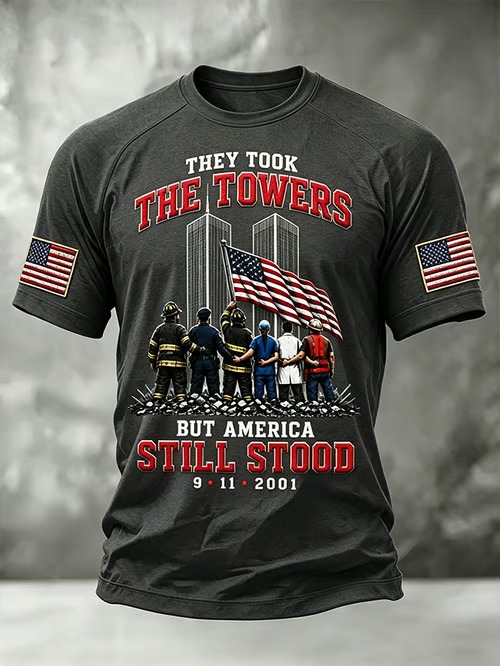 Men's 9.11 Never Forget Printing T-Shirts
