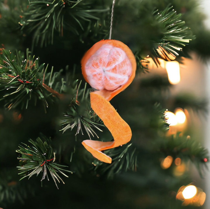 Christmas decoration felted tangerine