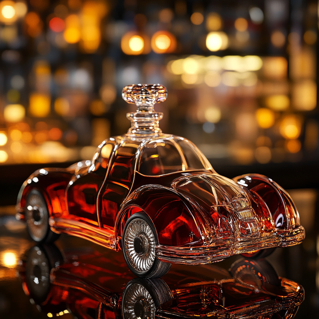 Luxury car shaped wine bottle
