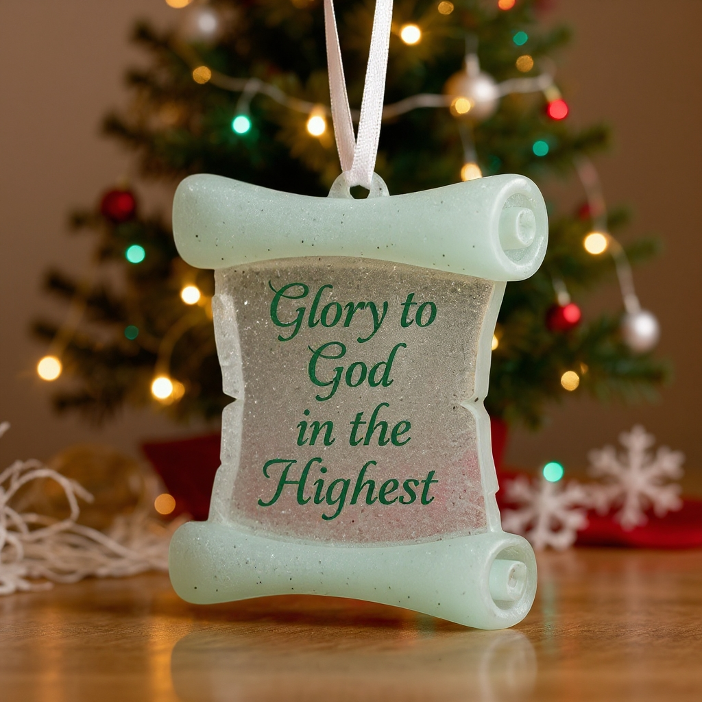 🌊🎄Sea Glass Scroll Christmas Tree Ornament