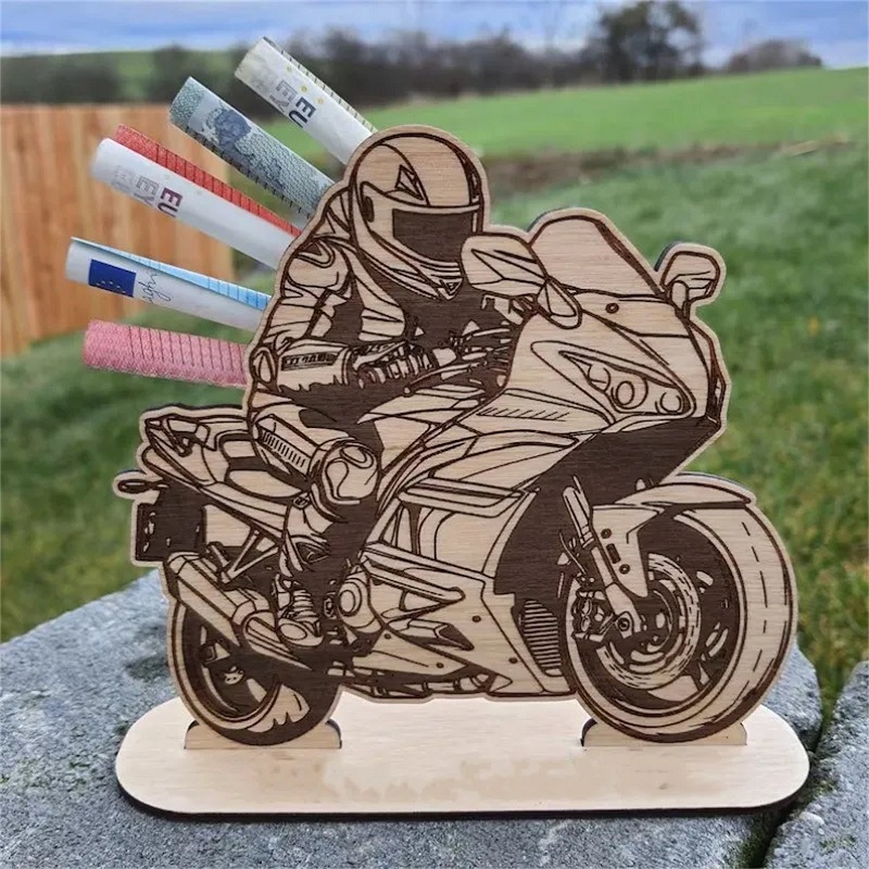 Wisherfülller – Confezione Regalo Per Soldi In Legno Con Provetta, 13x10 Cm, Ideale Per Compleanno