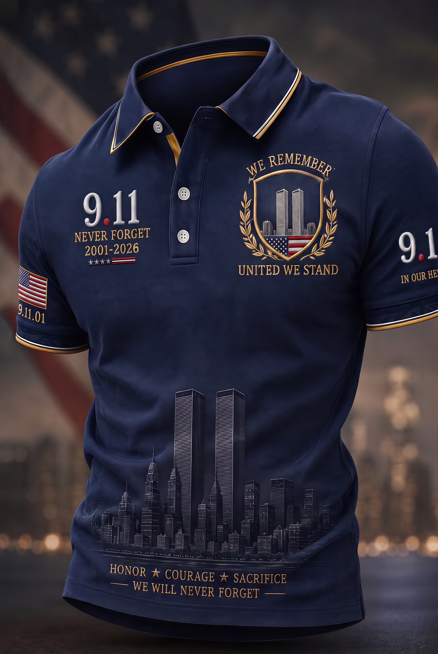 Men'S 9.11 Never Forget Printed T-Shirt