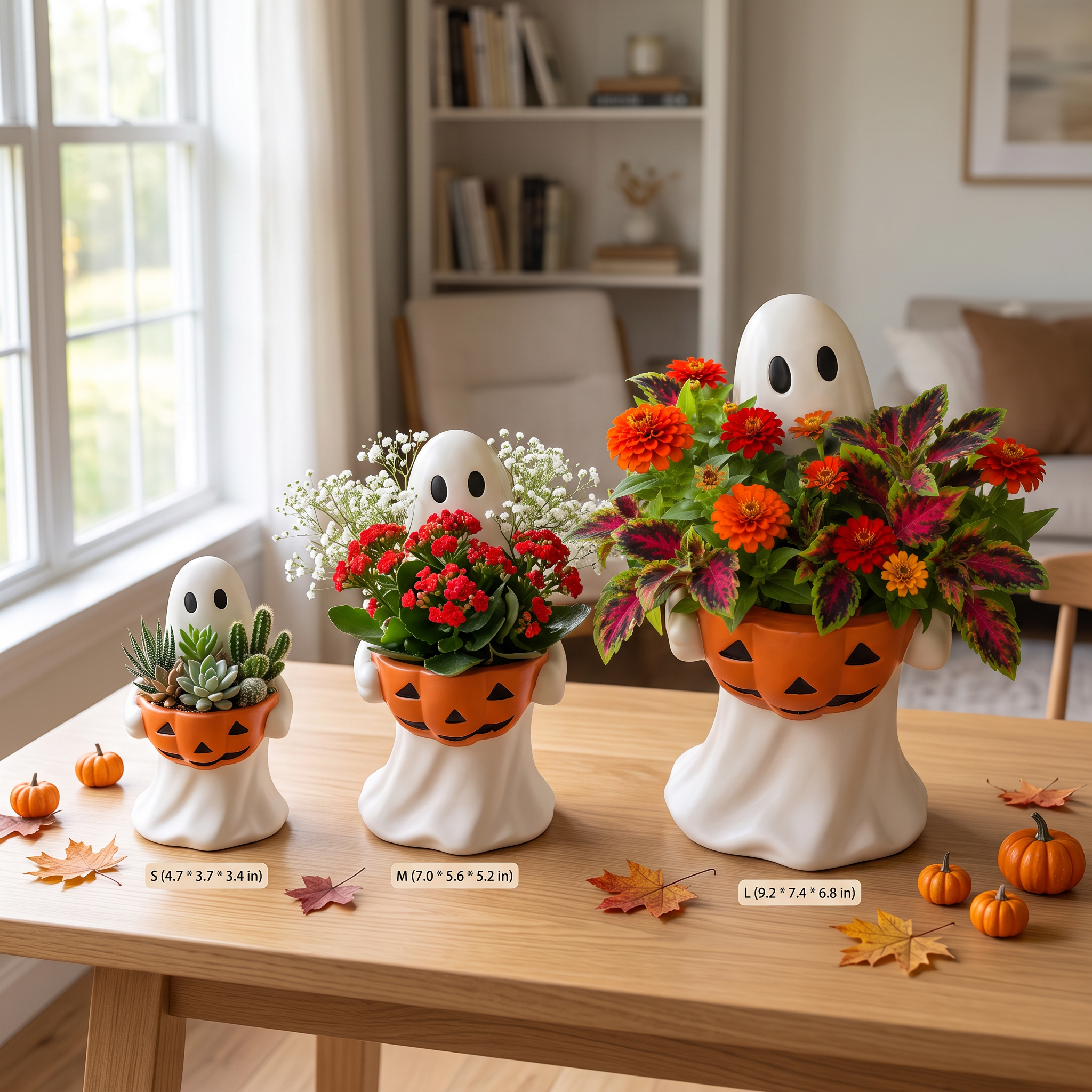 👻Ghost Pumpkin Planter Halloween Decor🎃