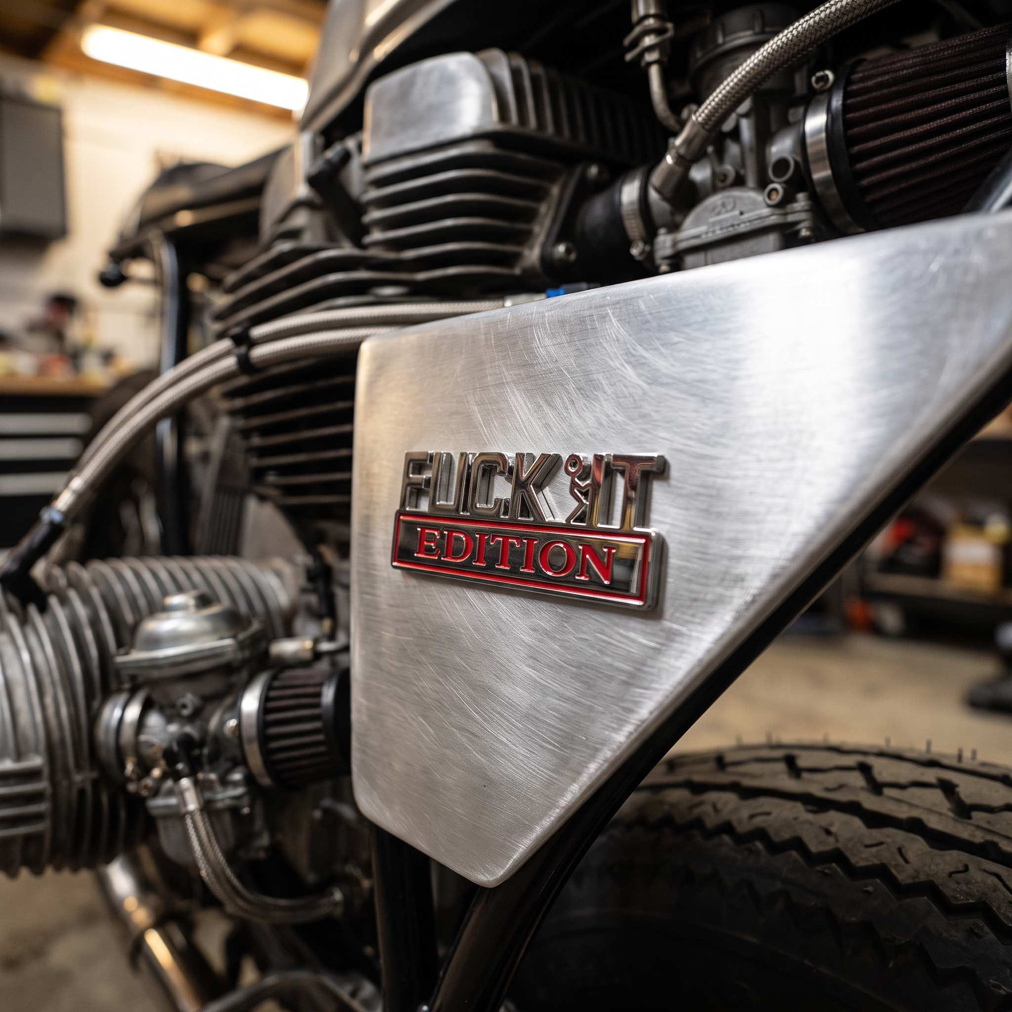 Funny "F*CK IT EDITION" Metal Car Emblem 3D Badge