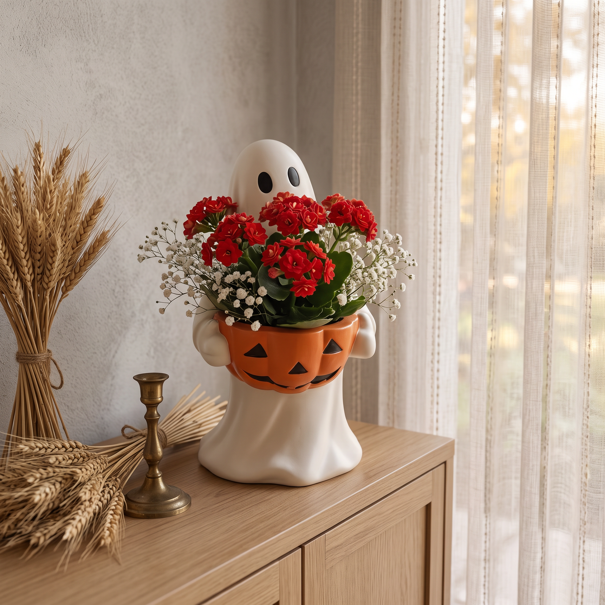👻Ghost Pumpkin Planter Halloween Decor🎃