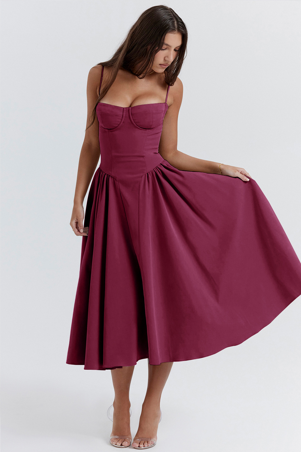 Sleeveless Corset Fit Midi Dress(BUY 2 FREE SHIPPING)