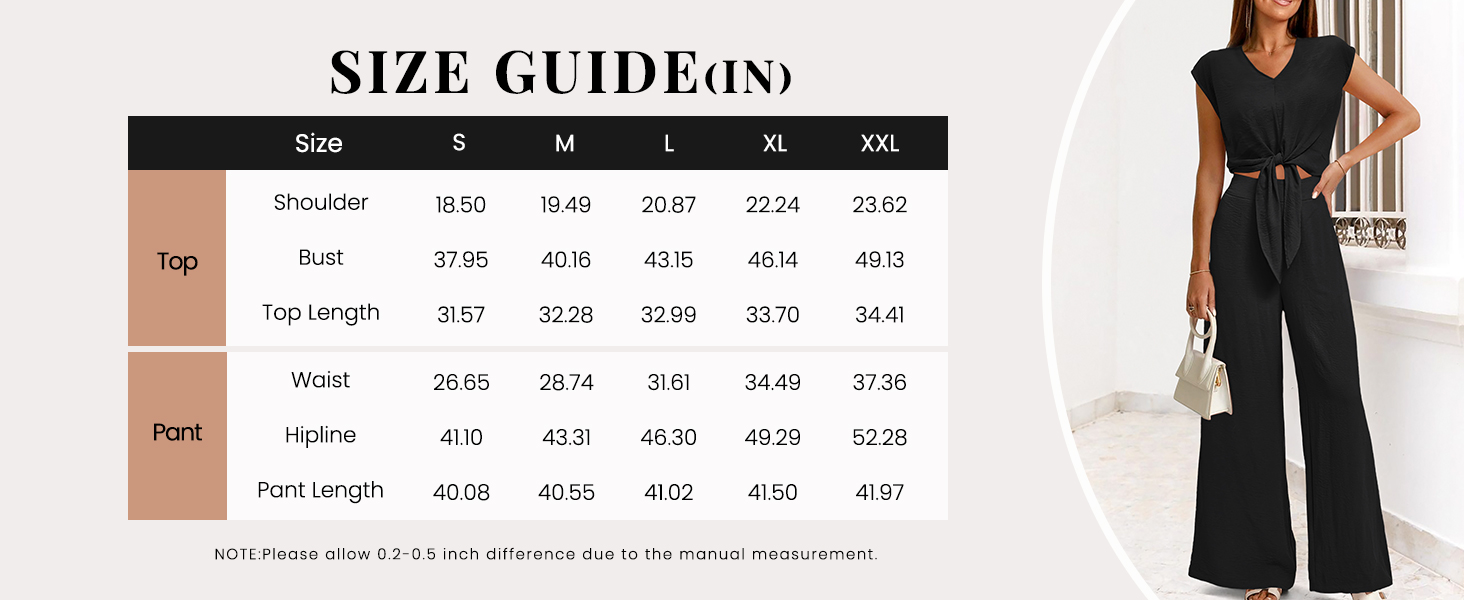 PRETTYGARDEN Women's Summer 2 Piece Outfits 2024 Cap Sleeve V Neck Belted Crop Tops Wide Leg Pant Sets Casual Tracksuit