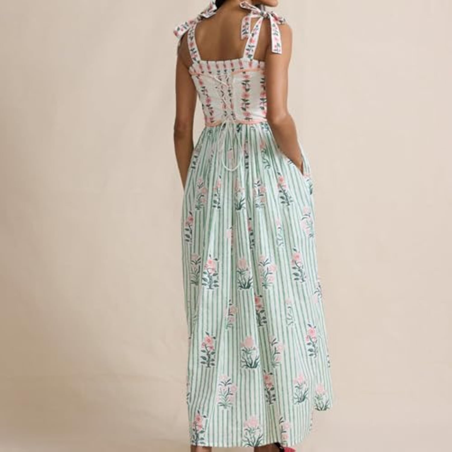 Printed suspender skirt