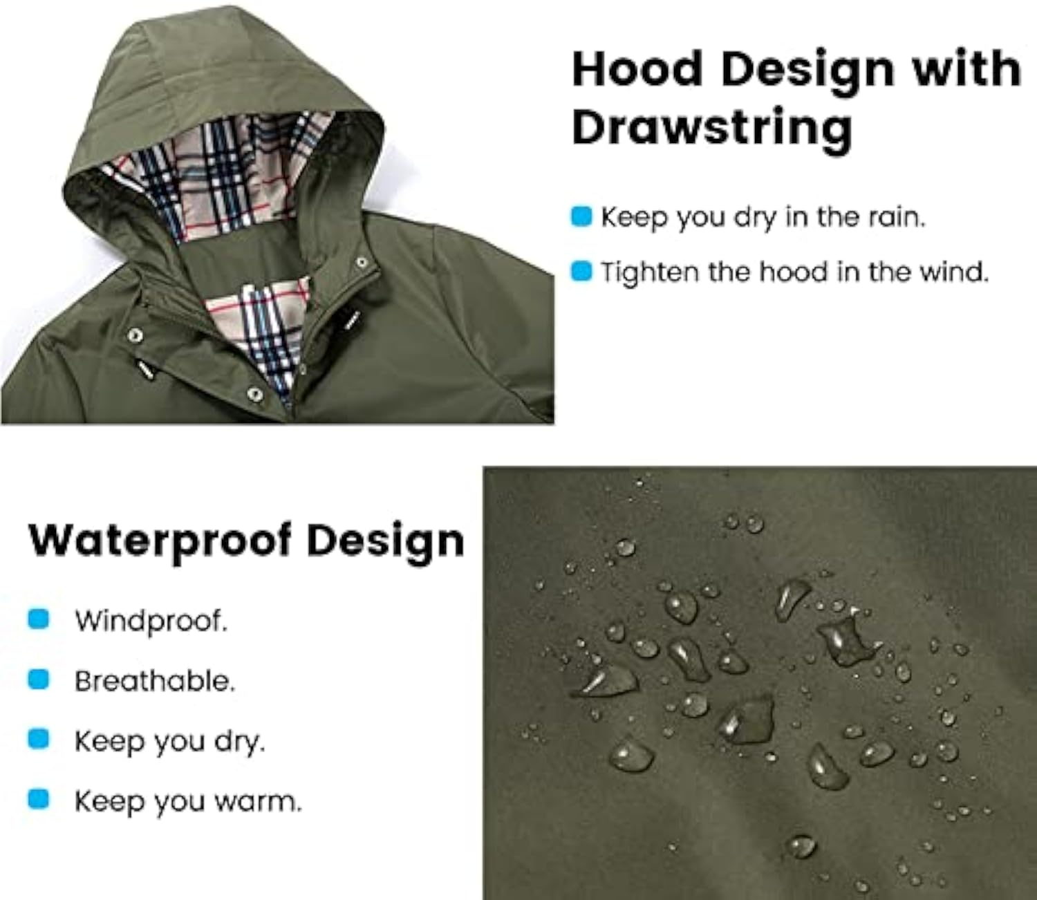 Women's Hooded Light Raincoat