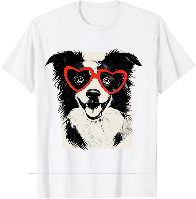 Cute dog solid color T-shirt