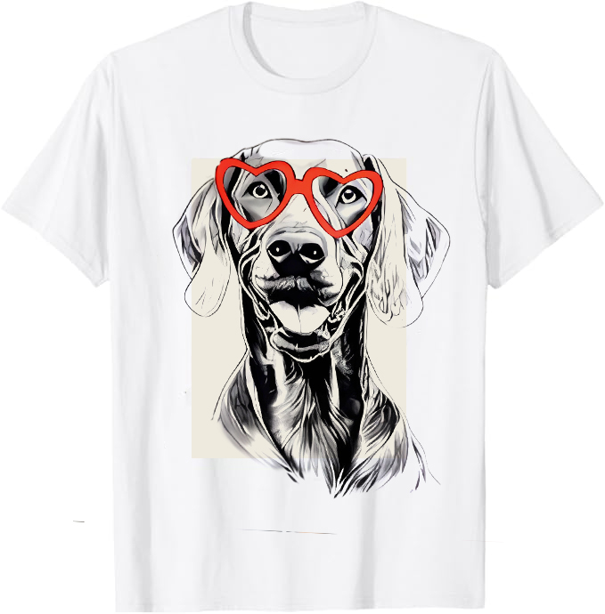 Cute dog solid color T-shirt