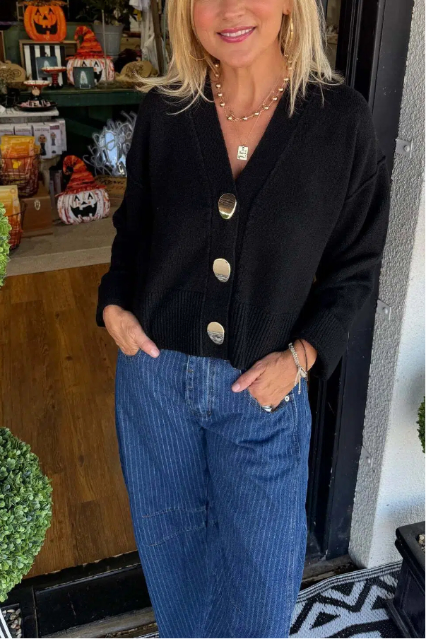 Women's Metal Snap Sweater Coat