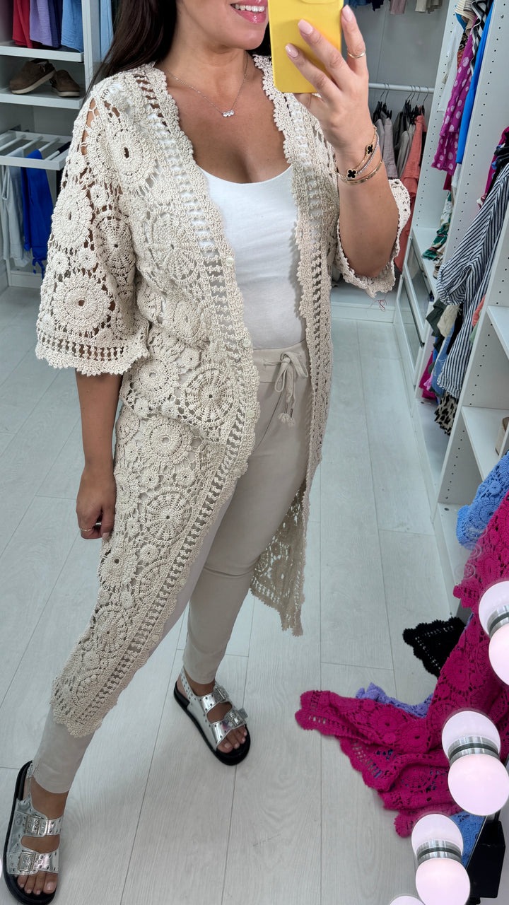 Crochet Longline Cardigan