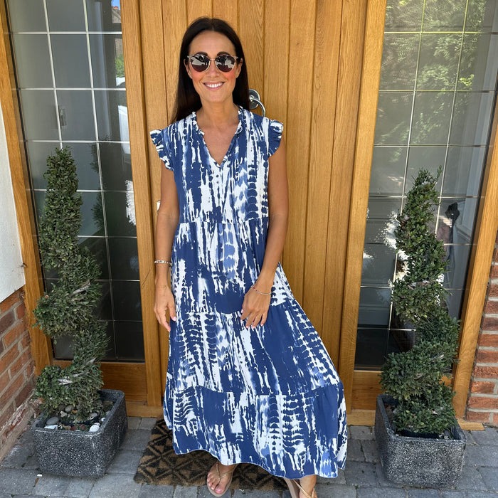 Tie Dye Pleated Dress