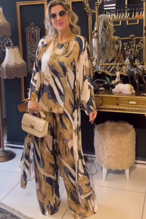 FASHION CASUAL SATIN DRESS PANTS SET