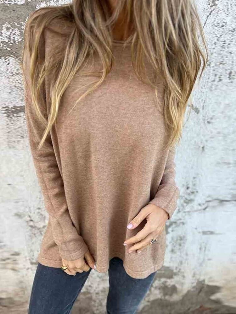 Button Back Long Sleeve Shirt