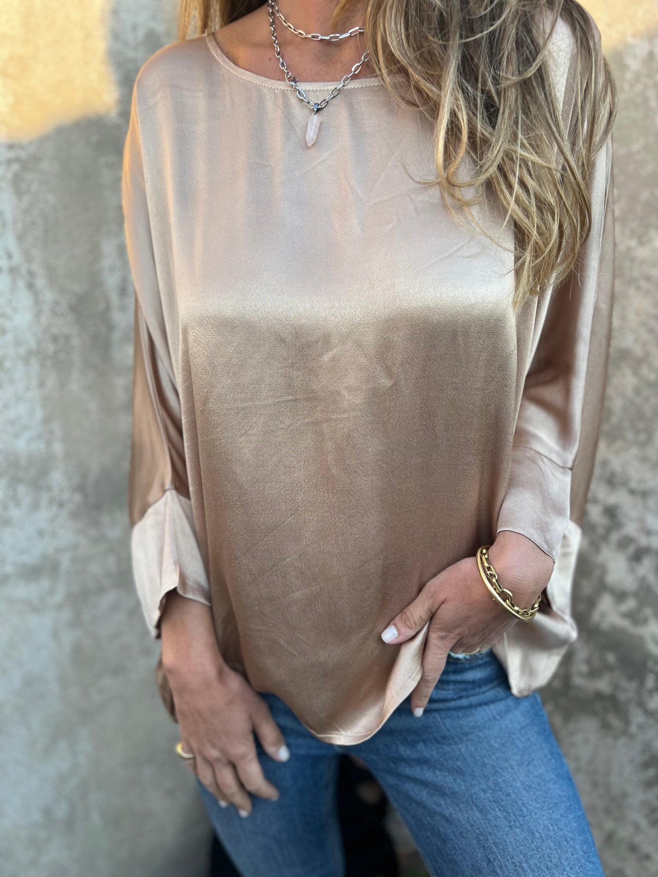 Smooth Silk Fiber Blouse
