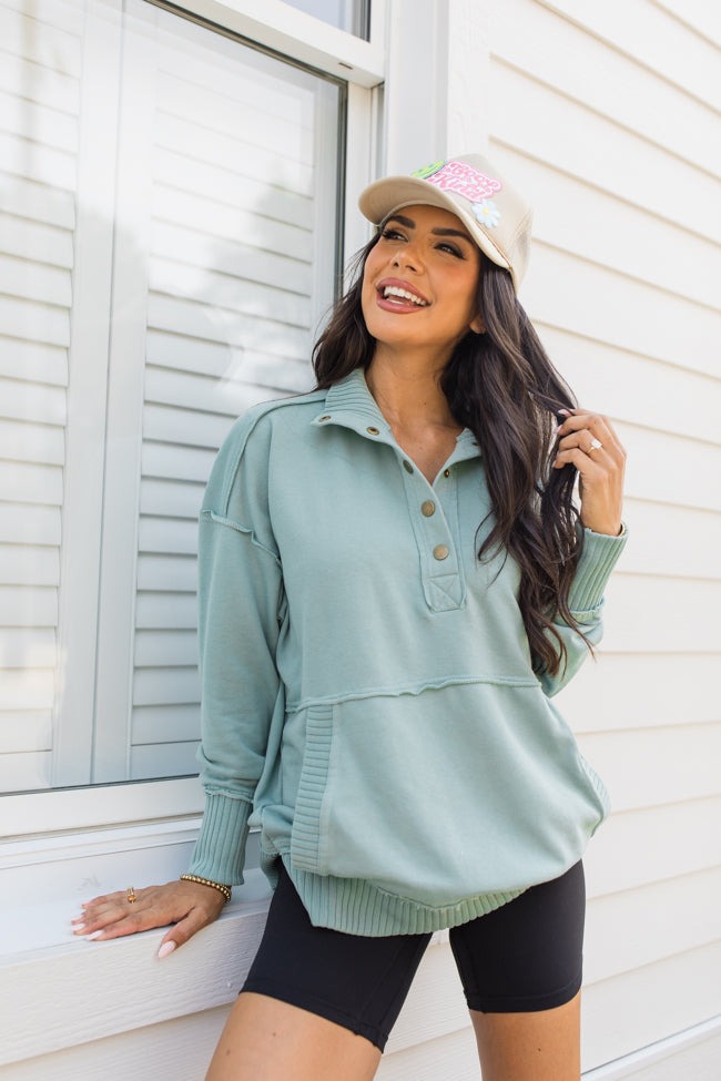 V-Neck Long Sleeve Ribbed Pullover