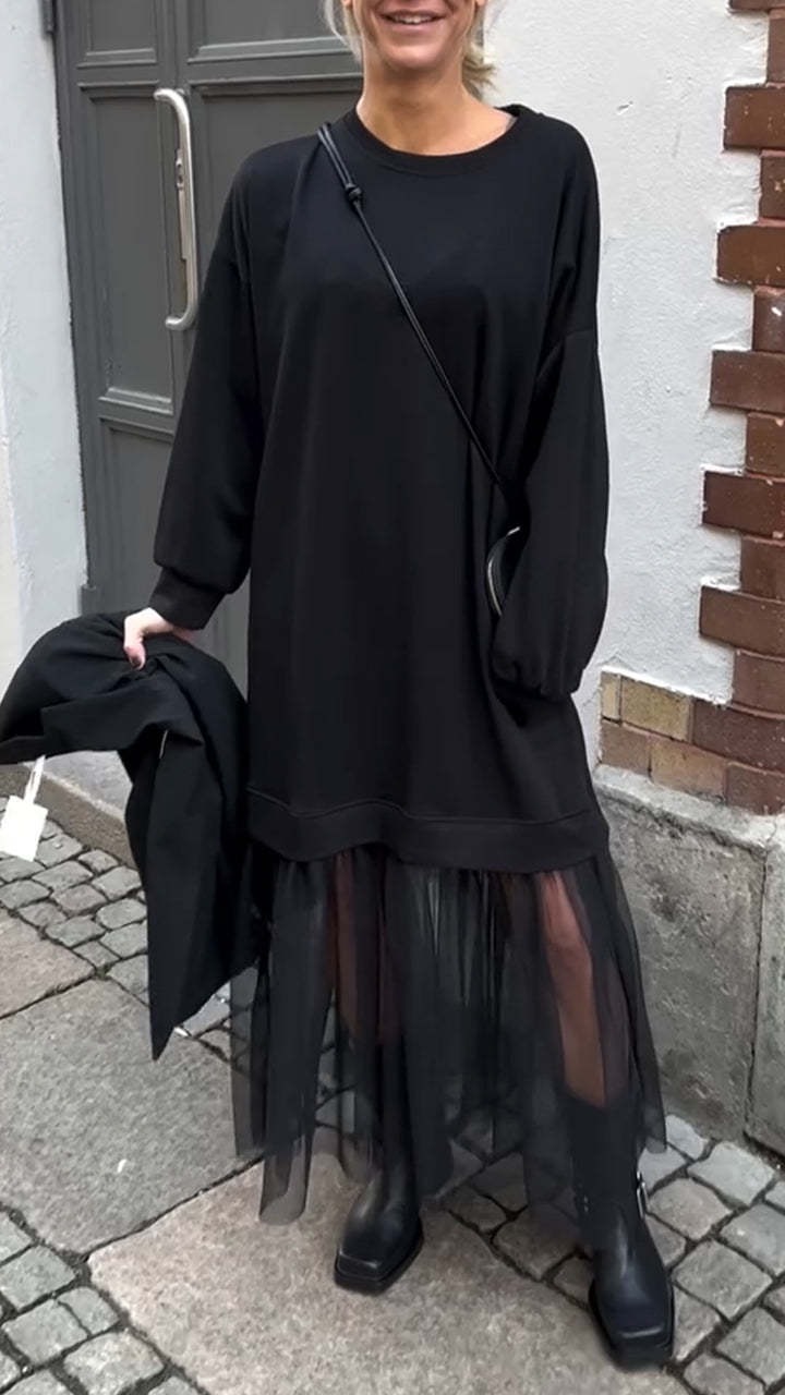 Round Neck Lace Patchwork Dress