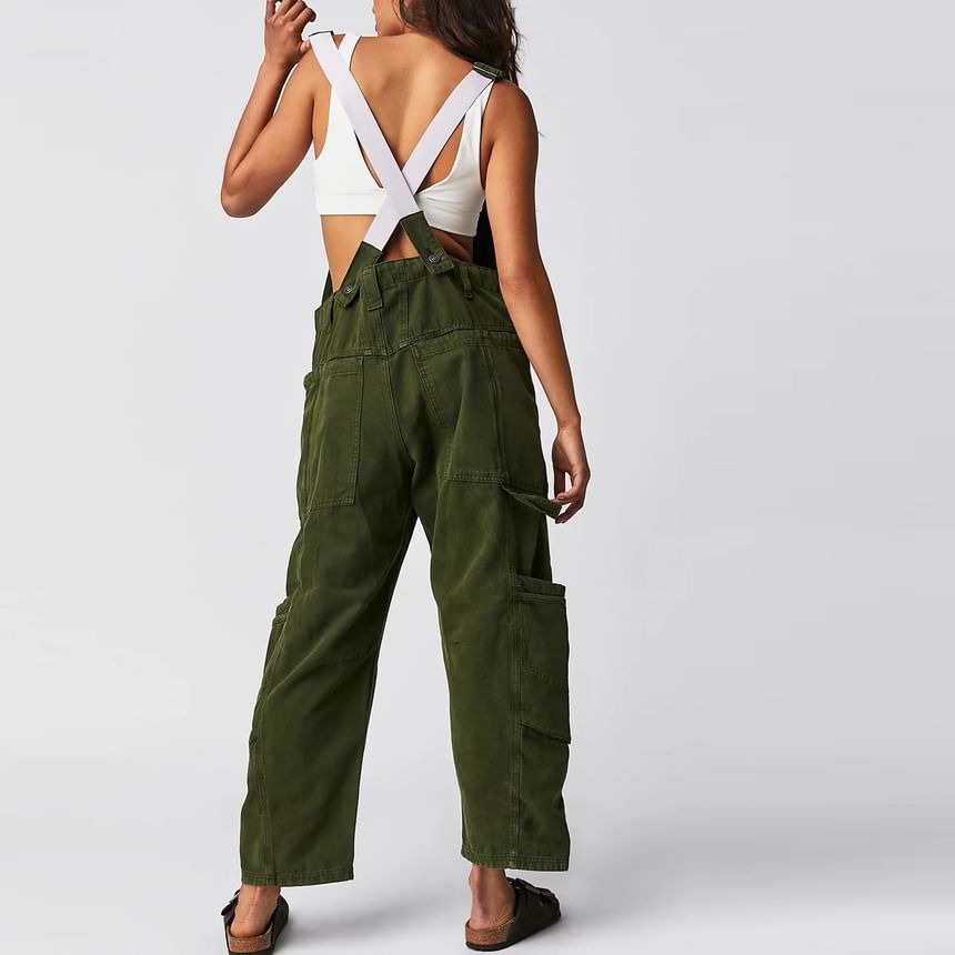 Plain Cargo Wide Leg Jumper Jeans