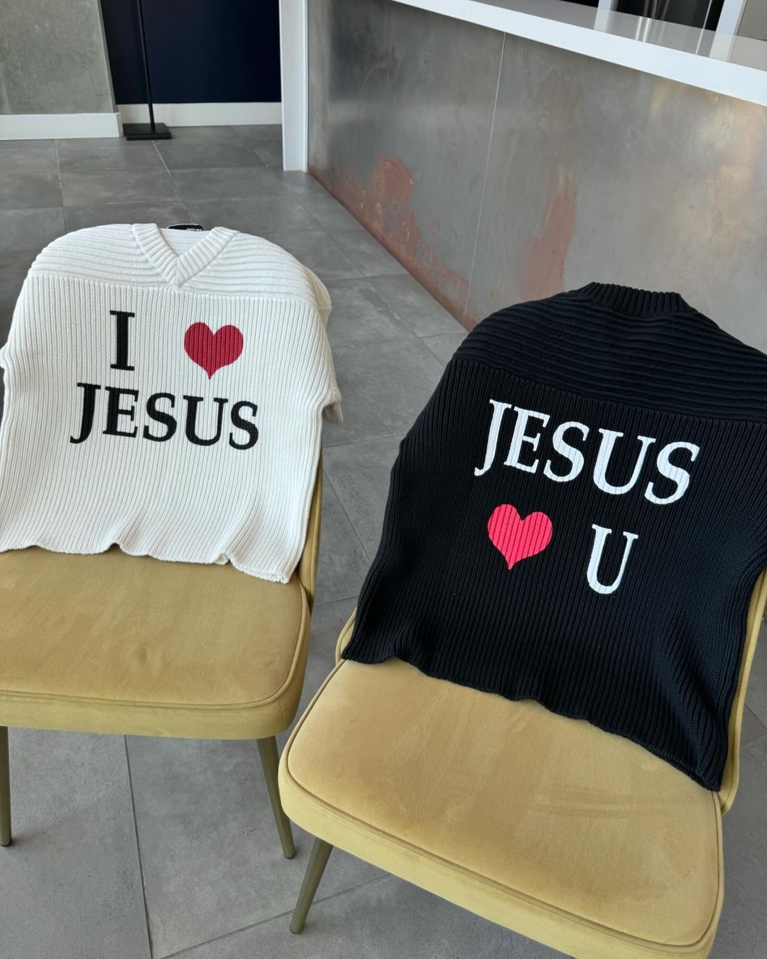 "I Love JESUS" Unisex Knitted Sweater