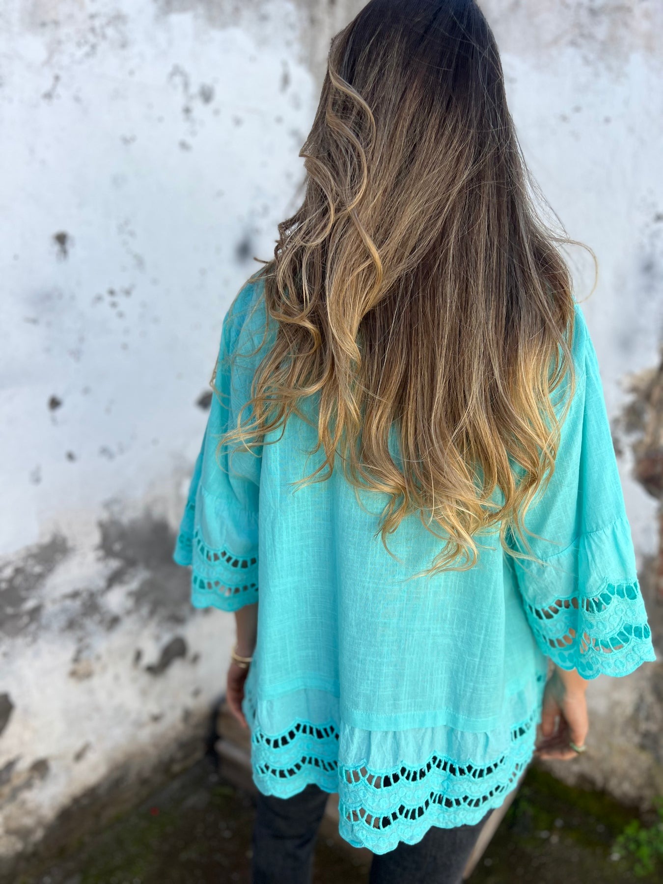 Flare Sleeve Embroidered Shirt