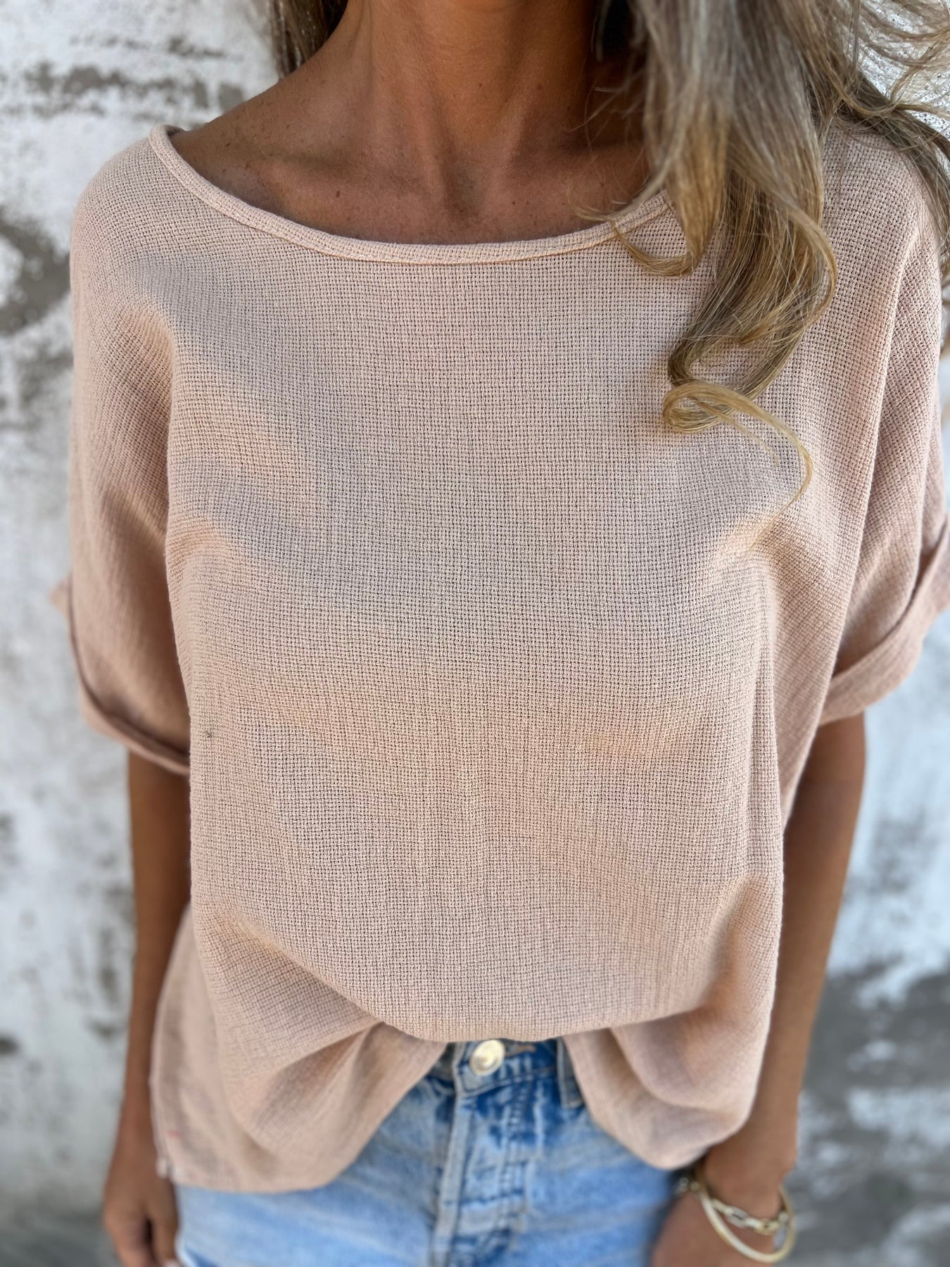 Slit Hem Linen Shirt