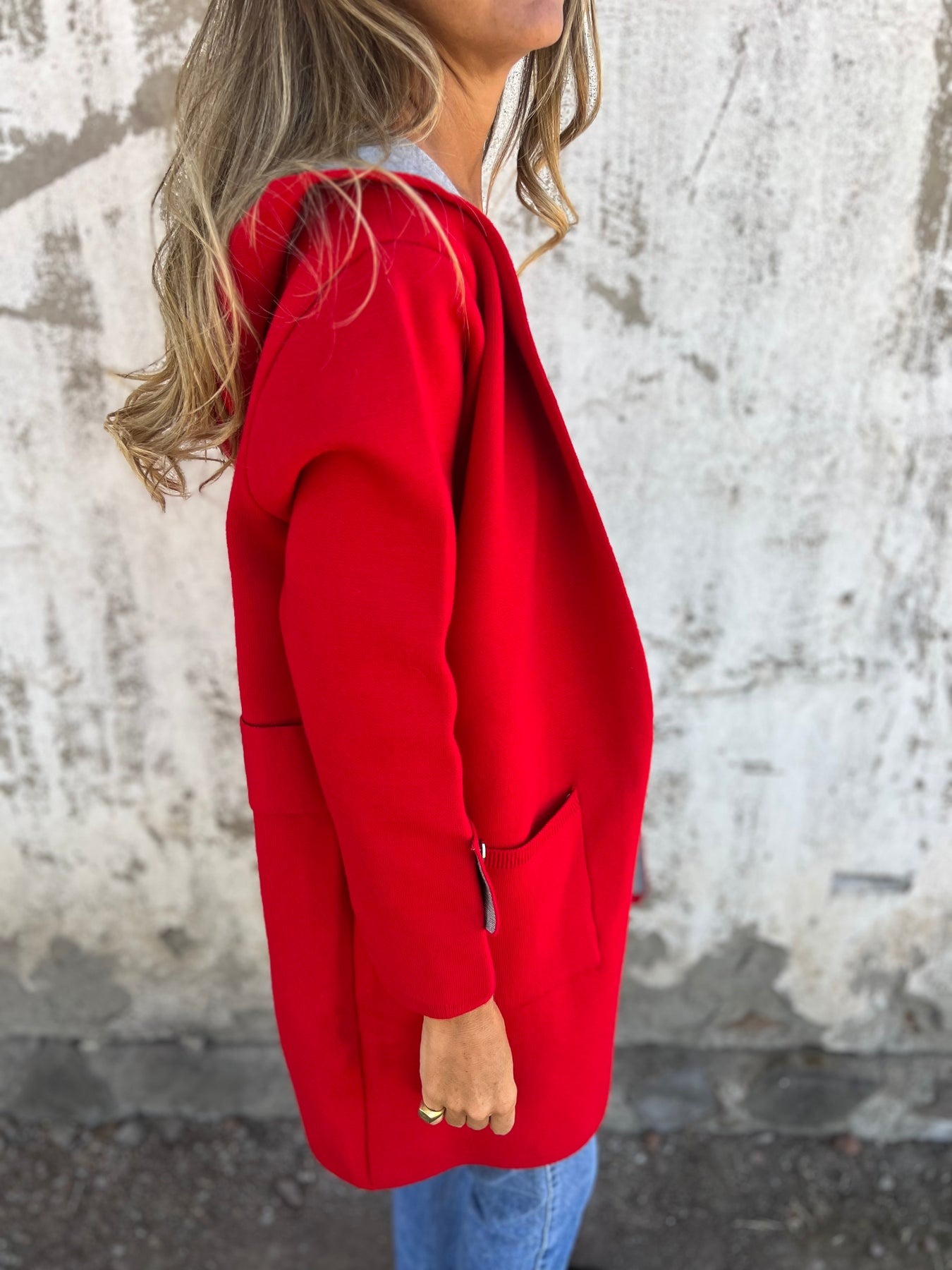 Two-Tone Button Coat