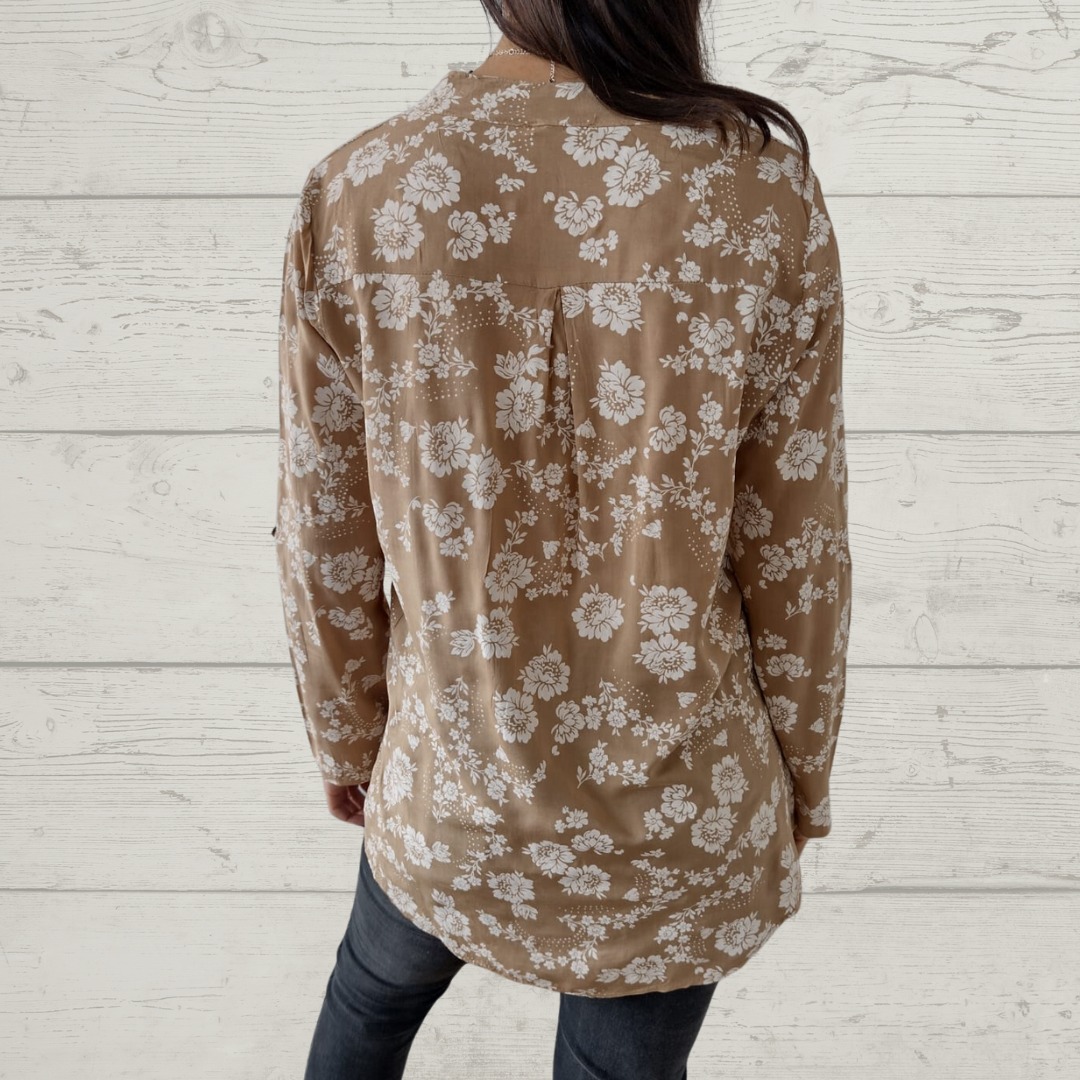 Floral Print Long Sleeve Blouse