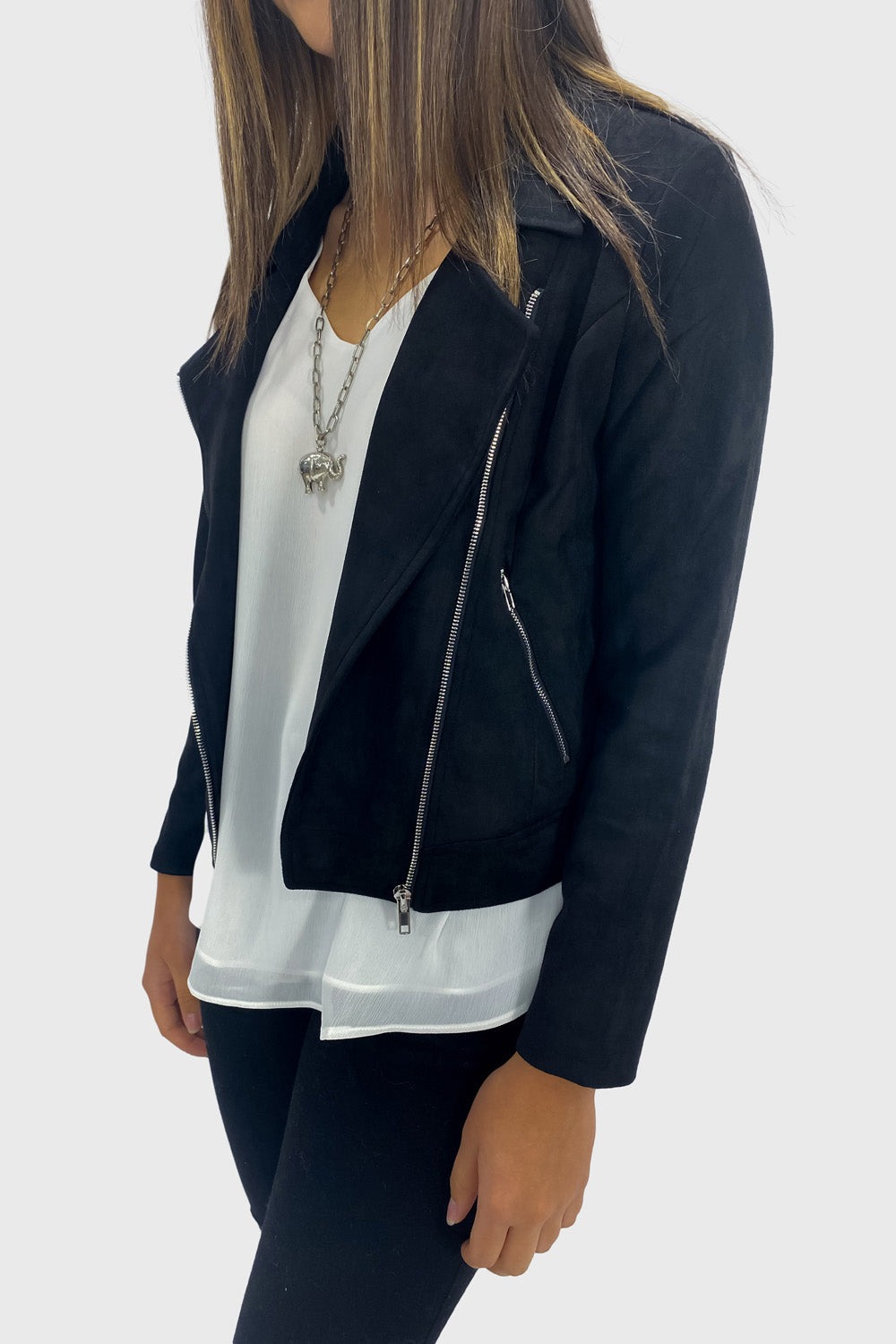 Cropped Biker Jacket