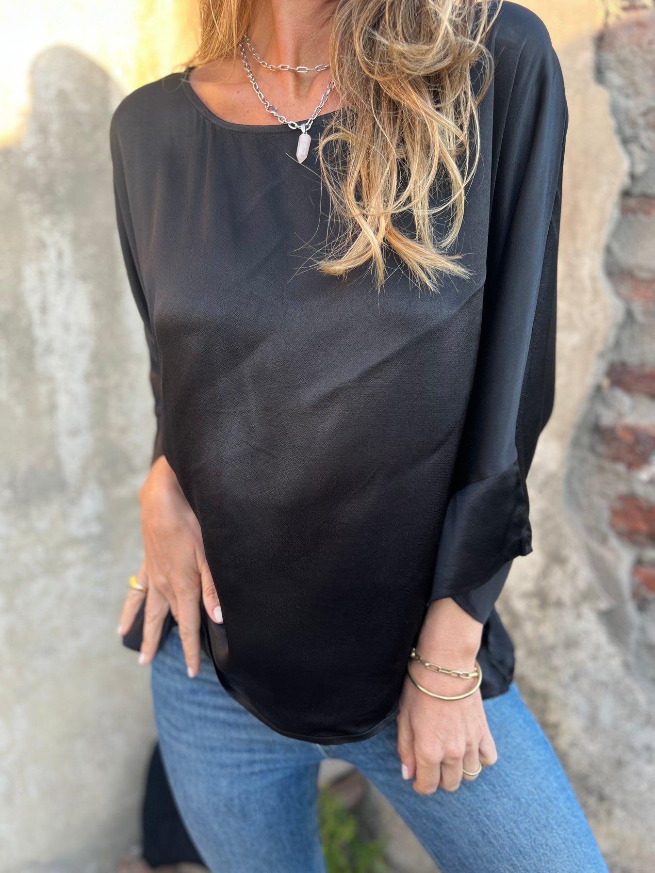 Smooth Silk Fiber Blouse