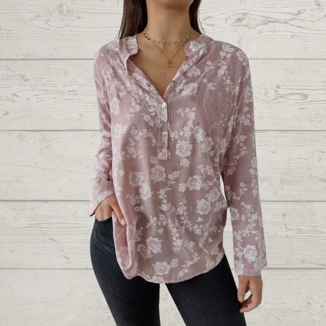 Floral Print Long Sleeve Blouse