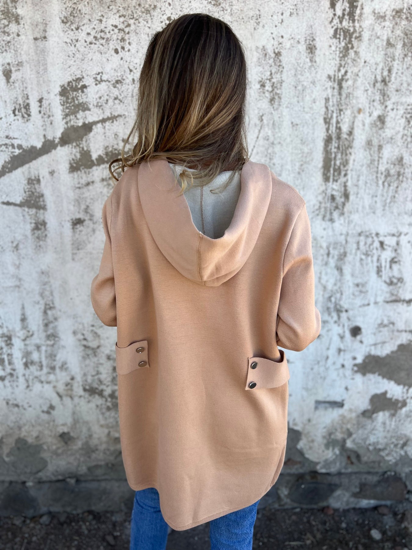 Two-Tone Button Coat