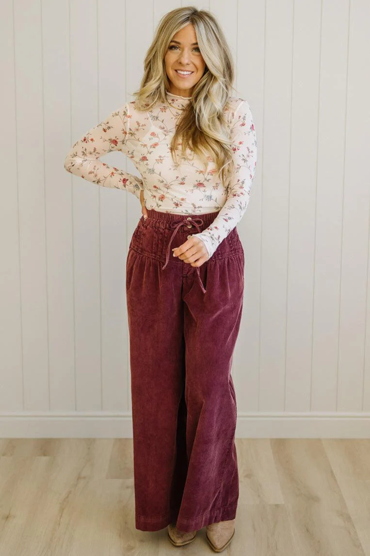 Betty Buttoned Corduroy Pants