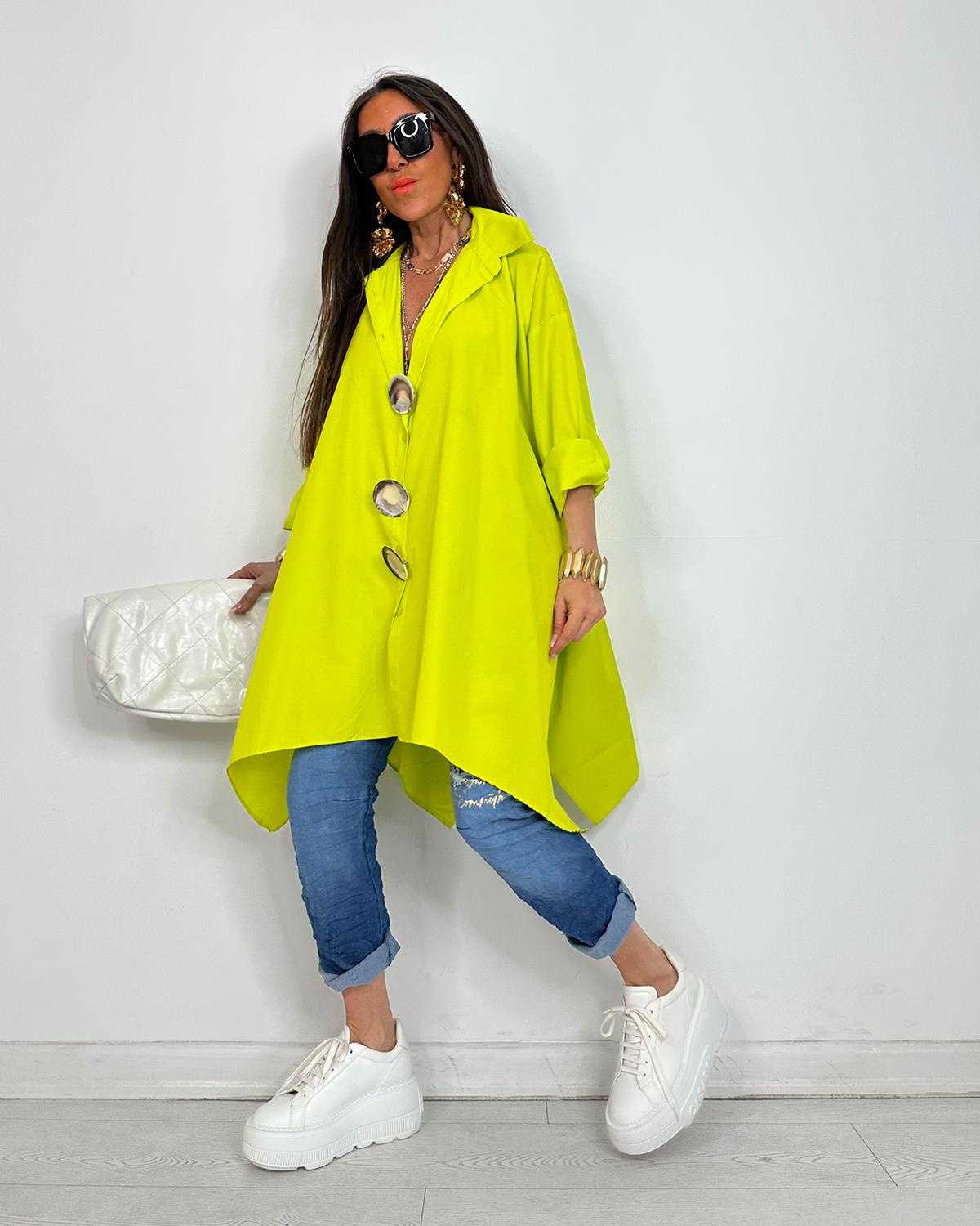 Trendy Asymmetrical Longline Shirt