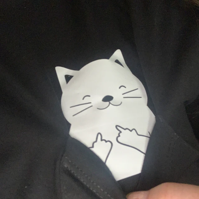 Funny Pocket Cat Middle Finger Fashion Gift Unisex T-shirt