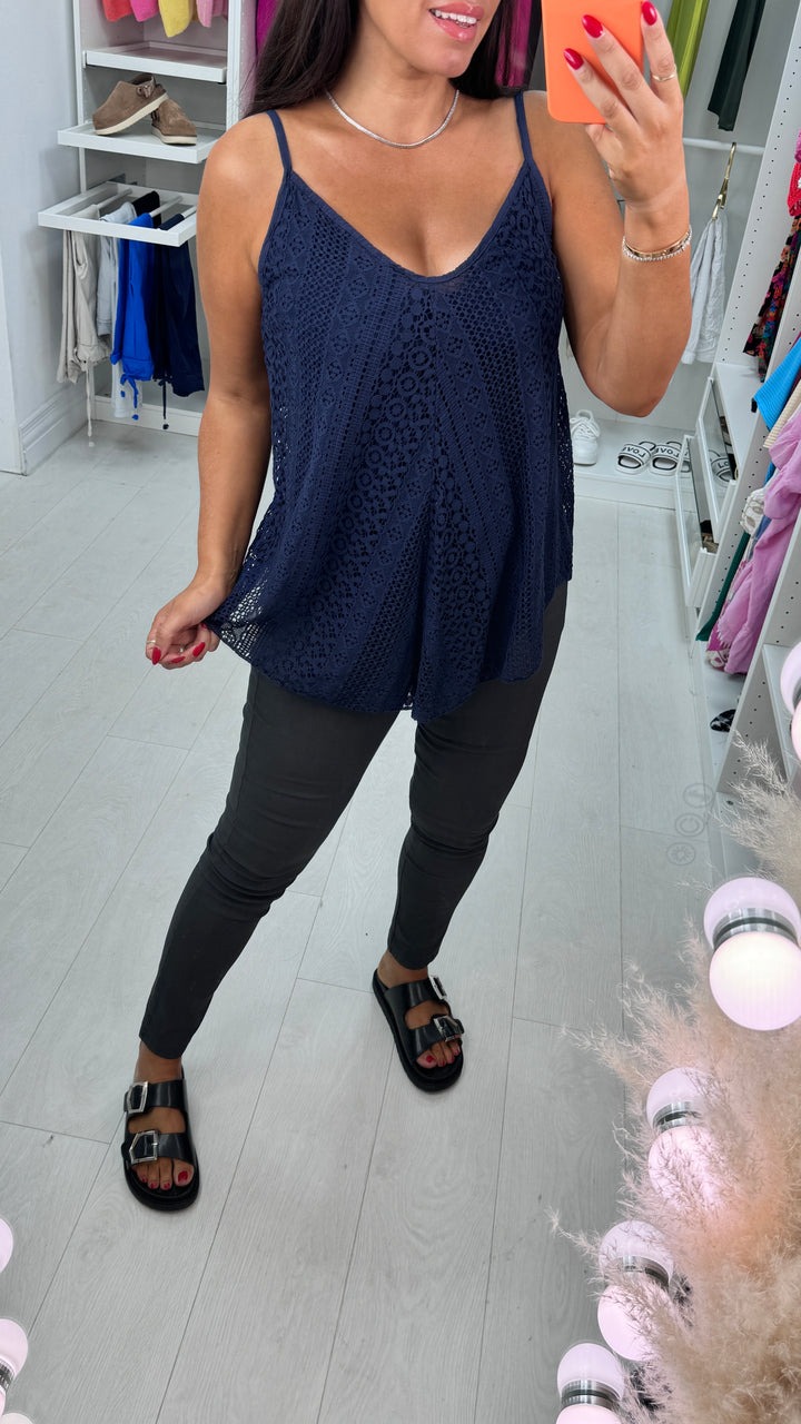 Spaghetti Strap Crochet Vest Top(Buy 2 Free Shipping)