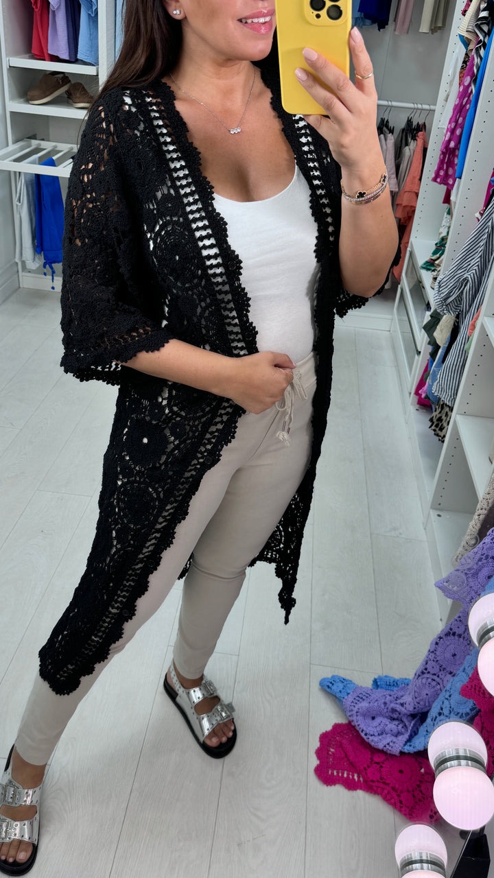 Crochet Longline Cardigan