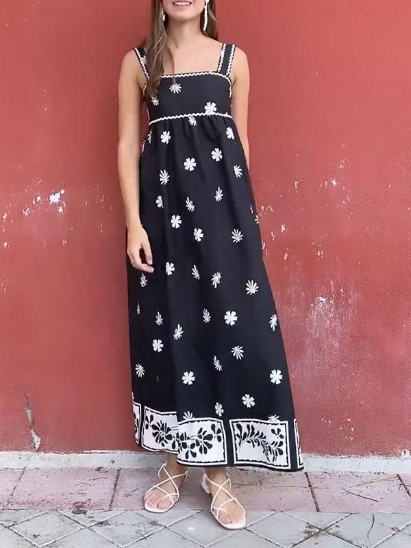 Printed Pattern Waist Dress