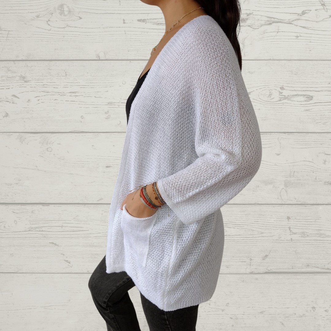 Thread 3/4 Sleeve with Pockets Cardigan