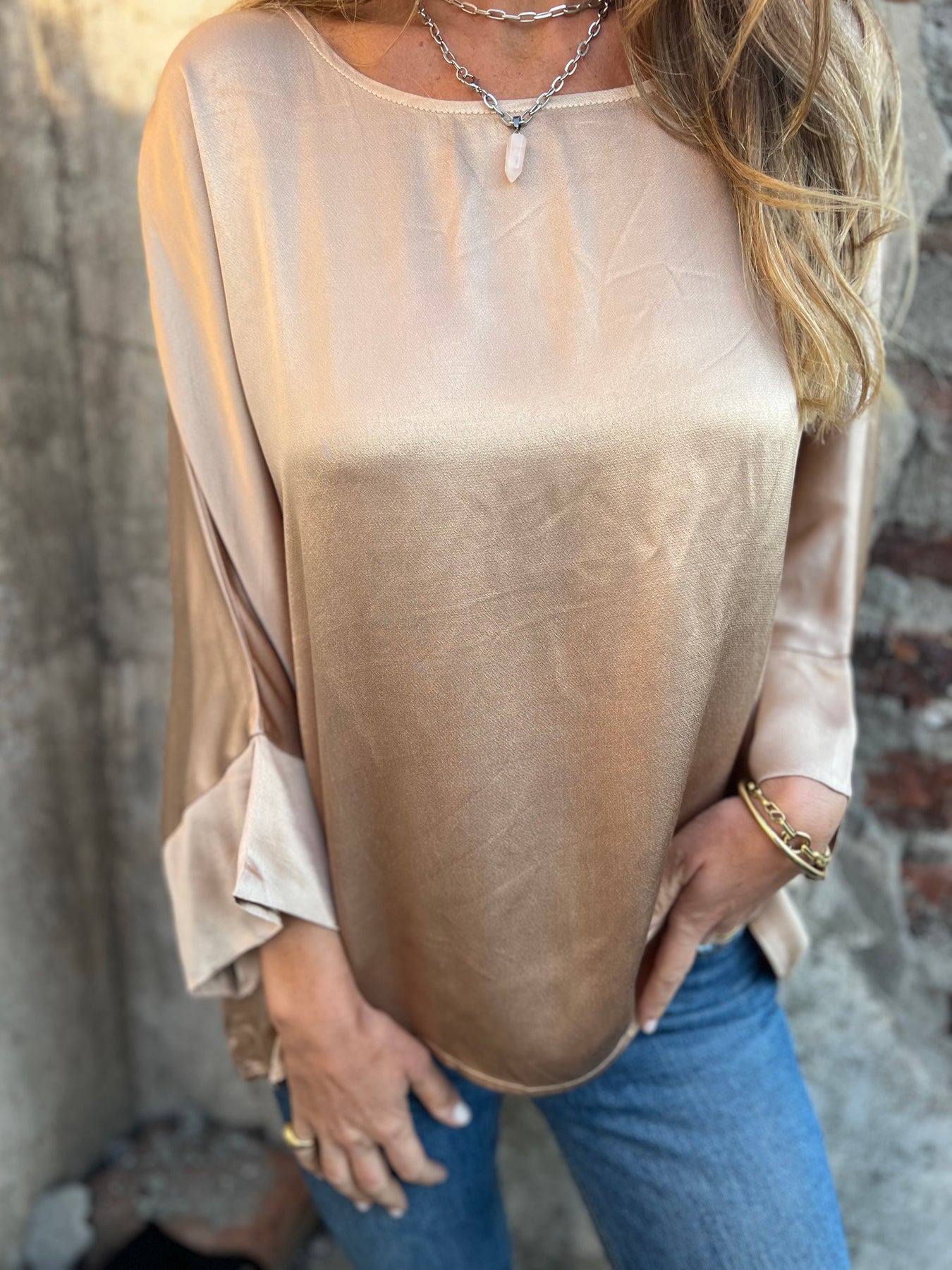 Smooth Silk Fiber Blouse