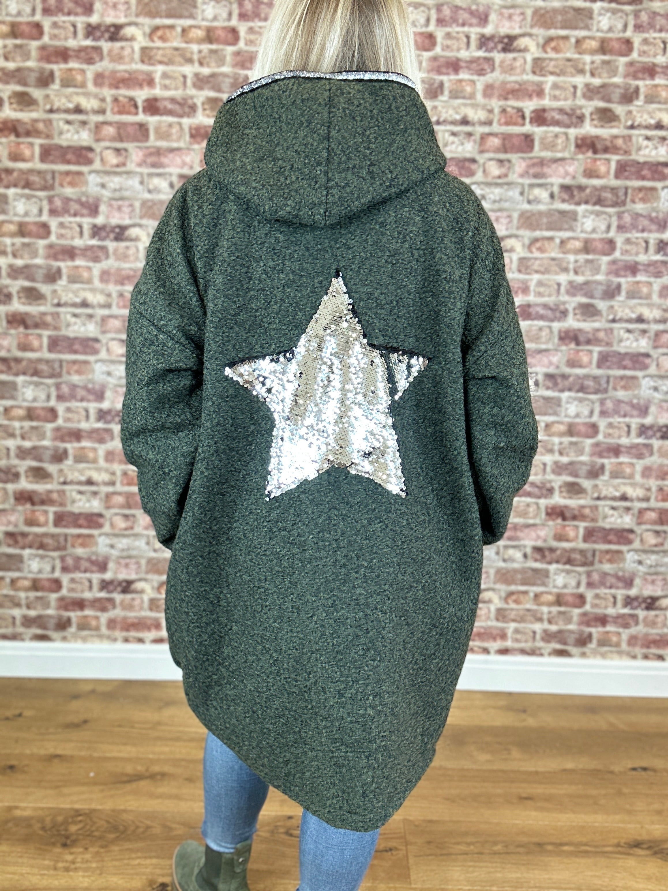 Long Sleeve Hooded Star Coat