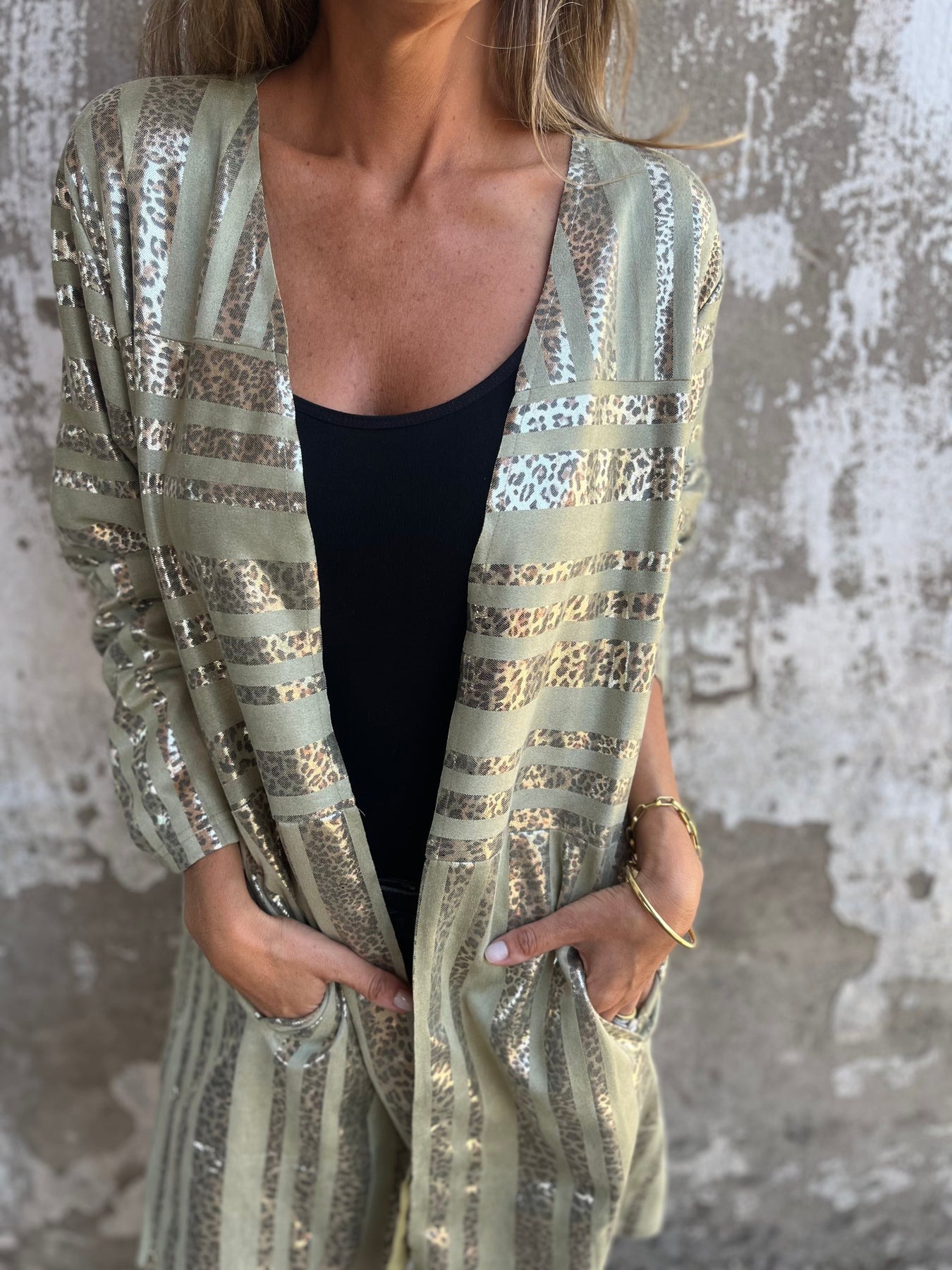 Gold Detail Pocket Coat