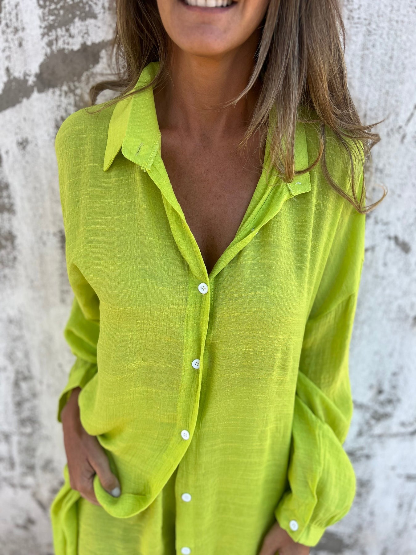 Solid Color Loose Shirt And Shorts Two-Piece Set