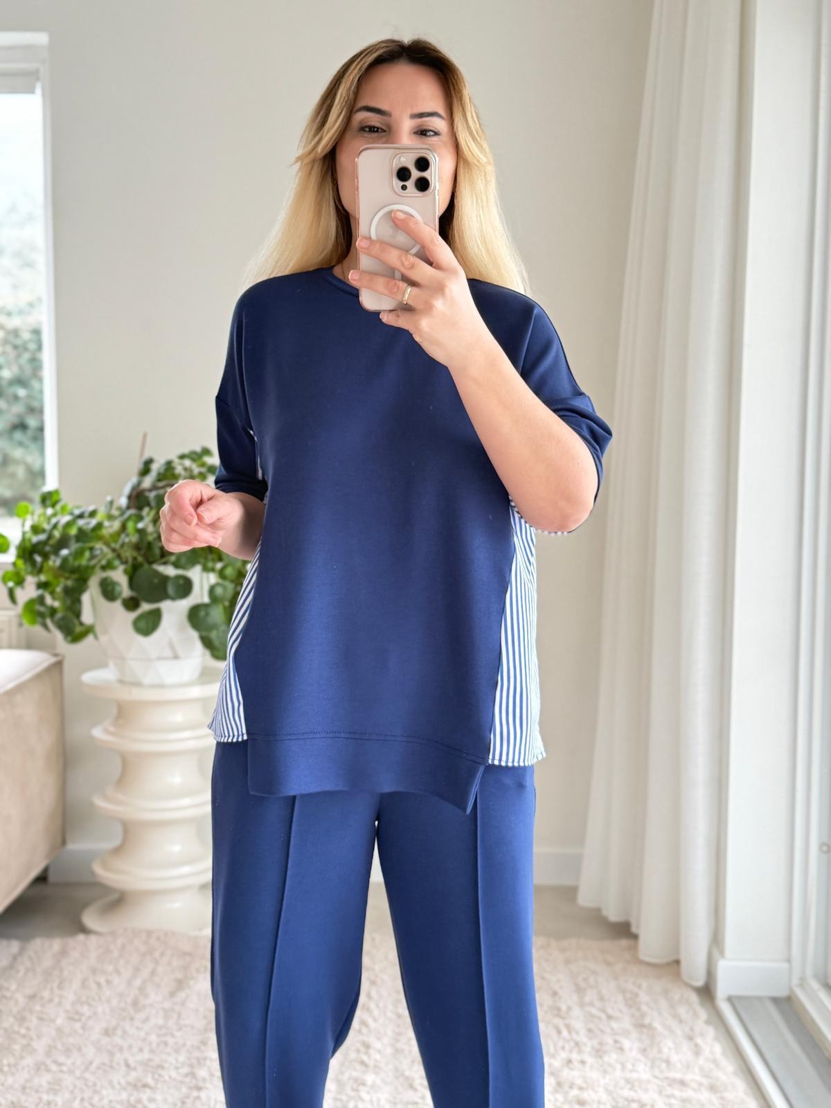 Round Neck Back Line Casual Suit